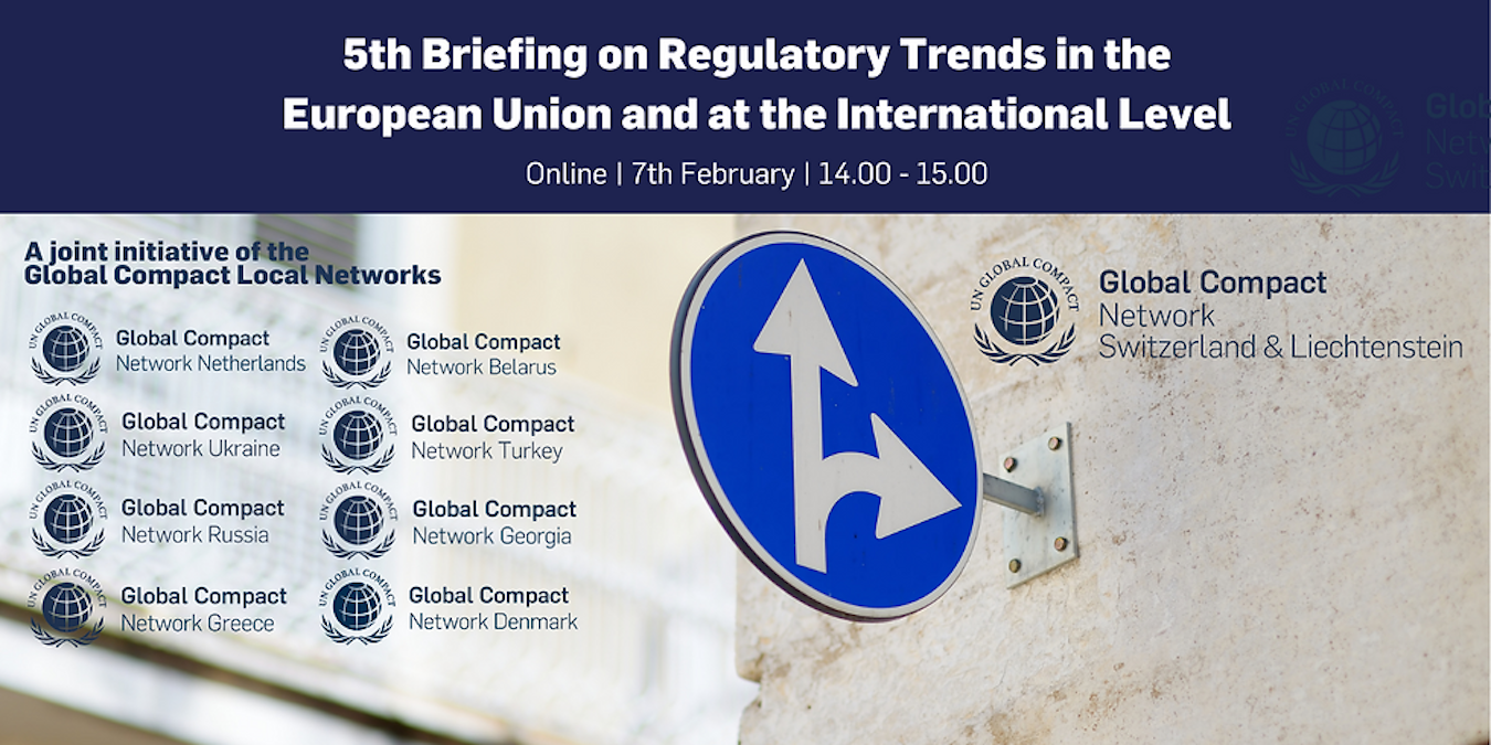 Join the 5th quarterly briefing on the EU's corporate responsibility regulation, organized by several Global Compact Local Networks.